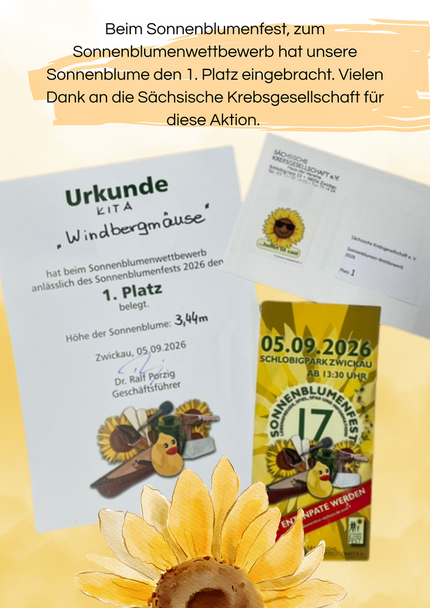 1. Platz für die größte Sonnenblume