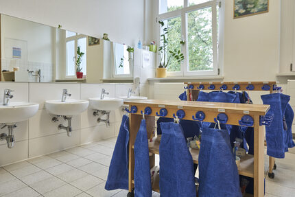 Waschraum der Frösche