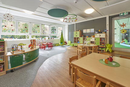 liebevoll gestalteter Krippenbereich