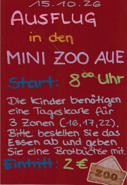 Ausflug Mini Zoo Aue